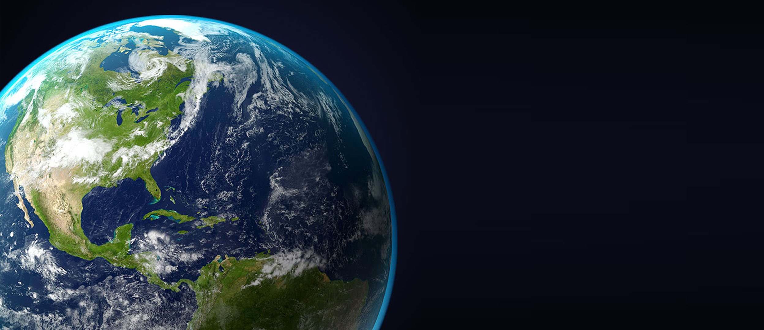 Planet earth photographed from space