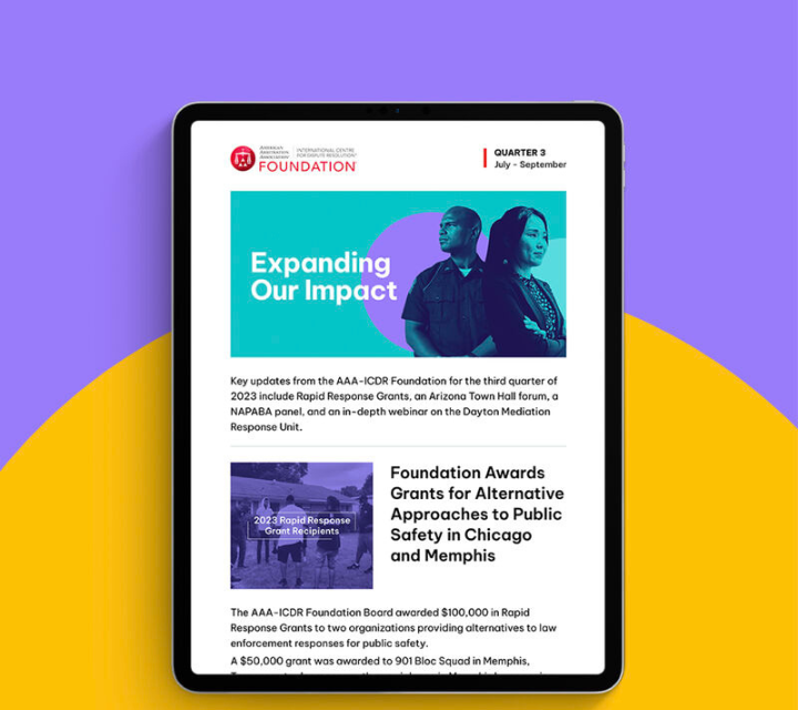 AAA-ICDR Foundation® Q3 Newsletter
