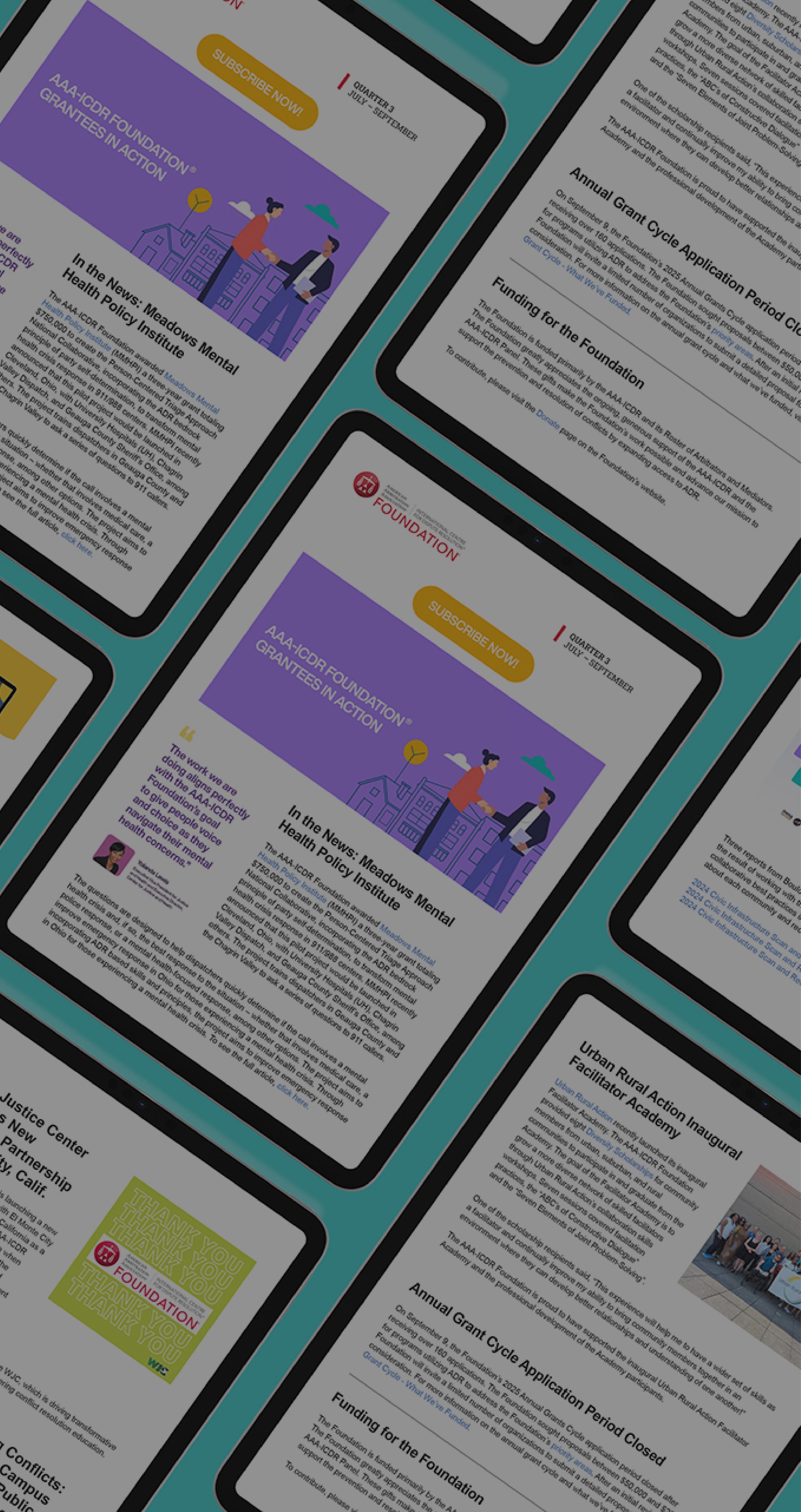  Follow our impact by signing up for the AAA-ICDR Foundation Newsletter