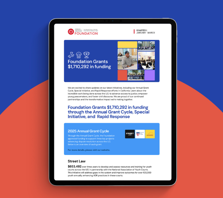 AAA-ICDR Foundation Q1 Newsletter